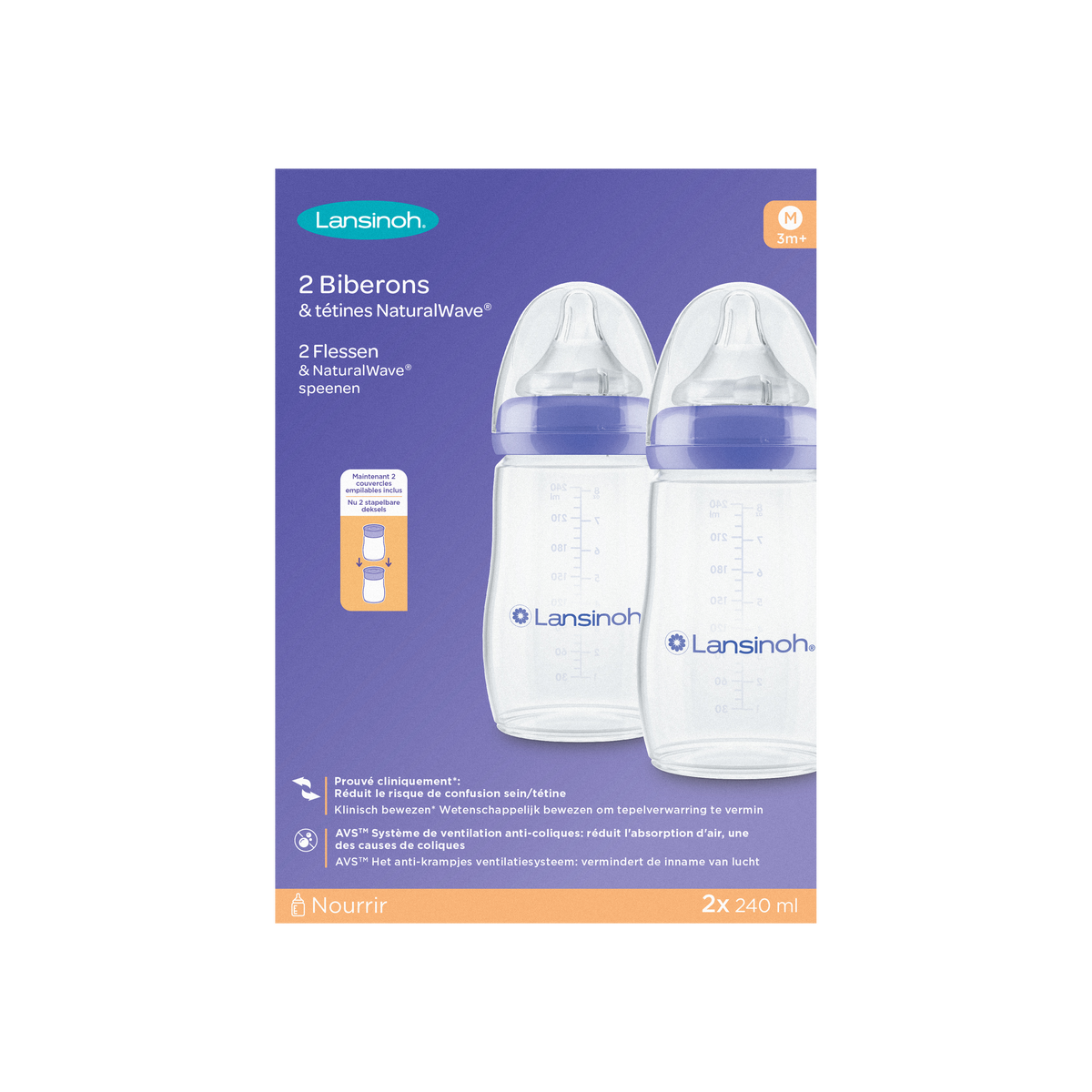 LANSINOH - Natural Wave® drinkflessen (160ml of 240ml)