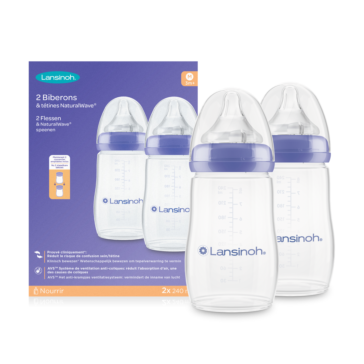 LANSINOH - Natural Wave® drinkflessen