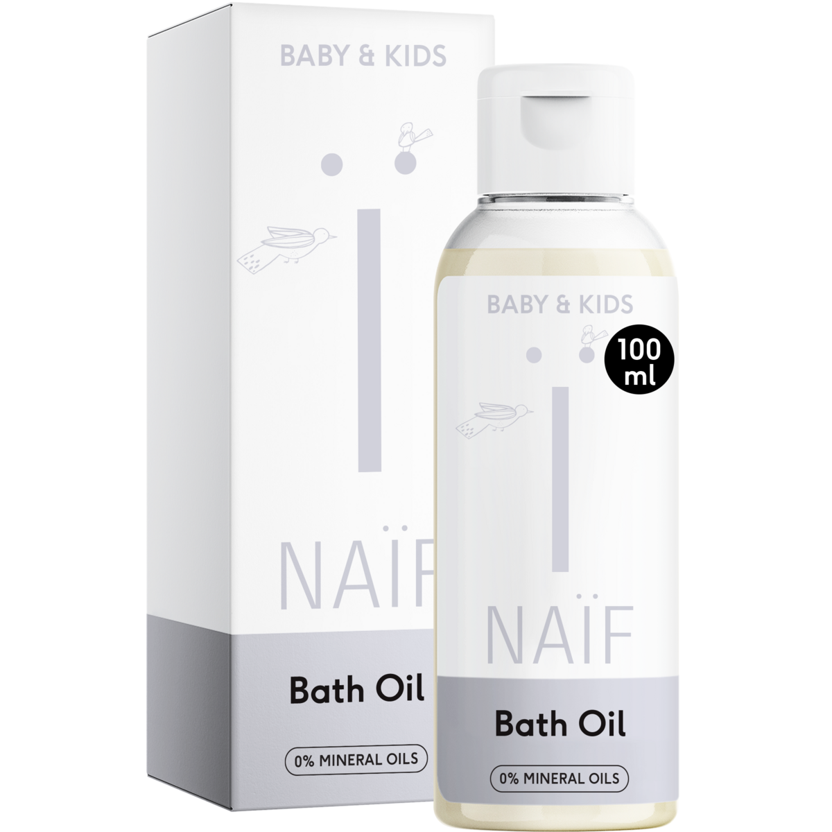 NAÏF - Milky Badolie voor Baby&Kids 100ml