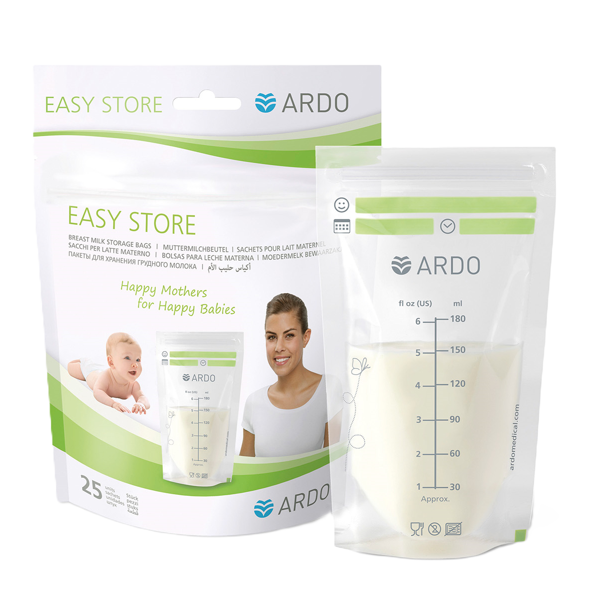 ARDO - Easy Store Moedermelk Bewaarzakjes 25 stuks